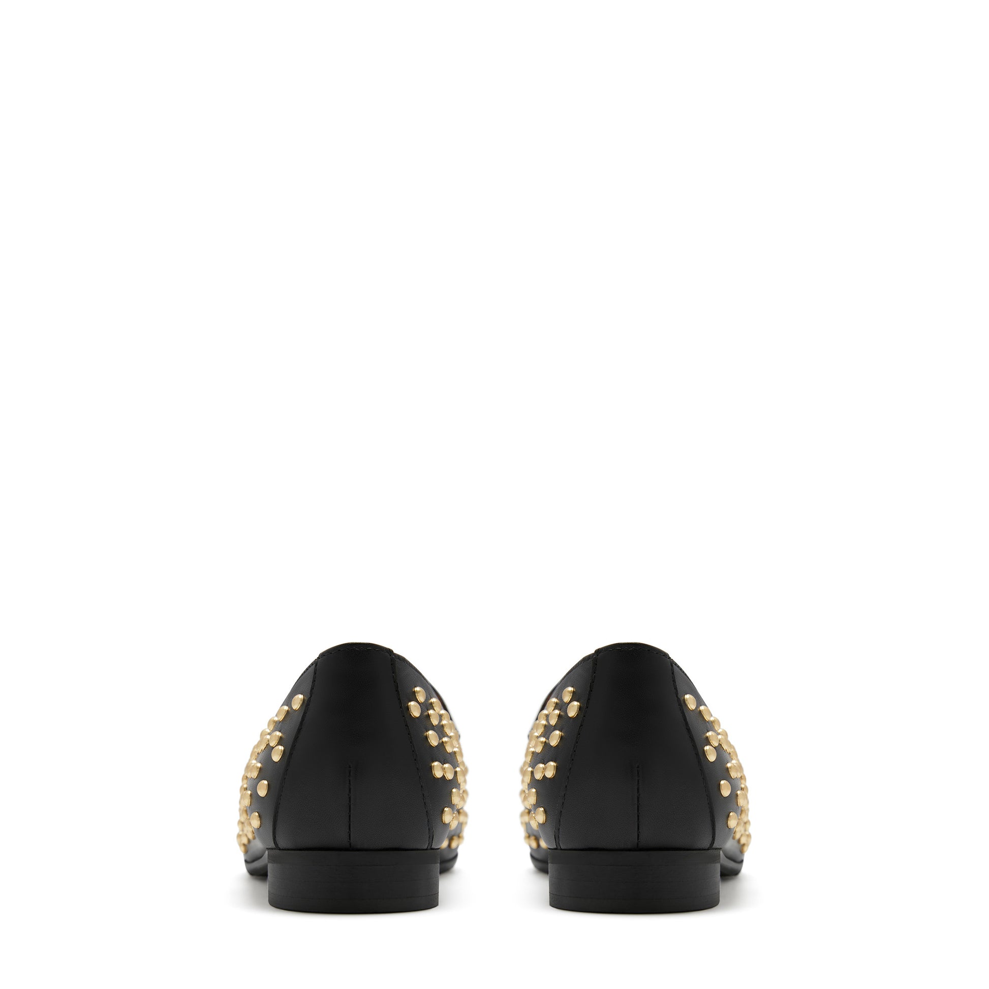 Vendôme Fleur black calfskin leather studded loafers -  - Isabel Bernard