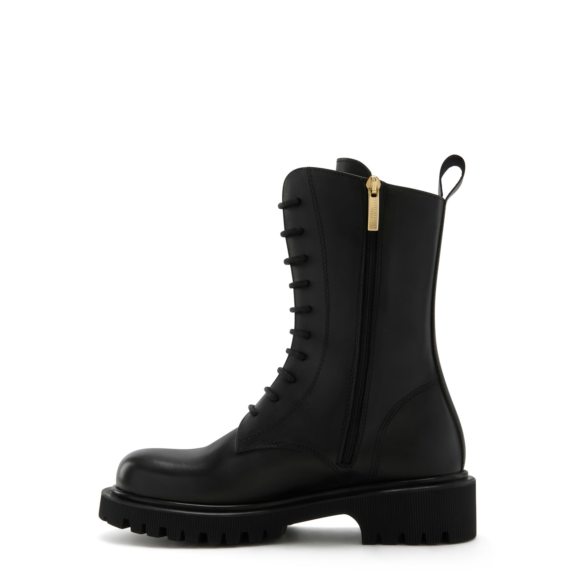 Vendôme Myrthe black calfskin leather lace up boots -  - Isabel Bernard