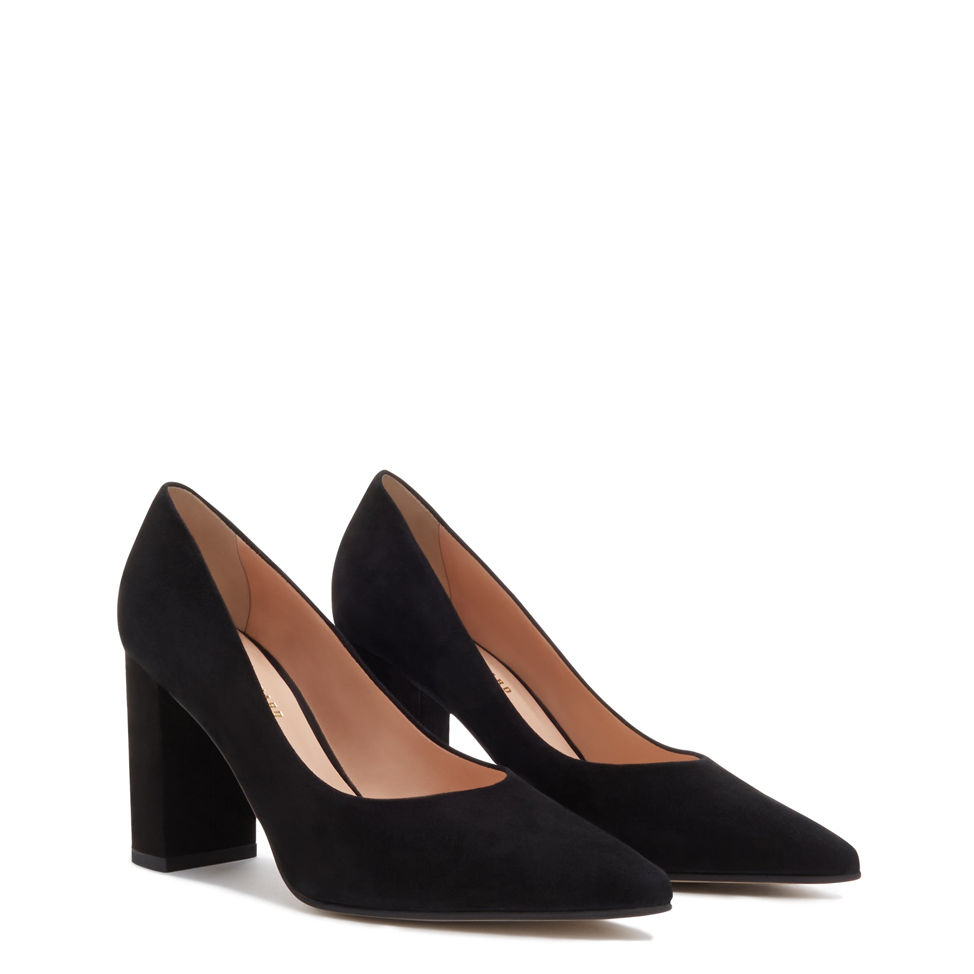 Isabel Bernard Vendôme Sheila Black Suede Pumps made of Calfskin IB55000-01 - - Isabel Bernard