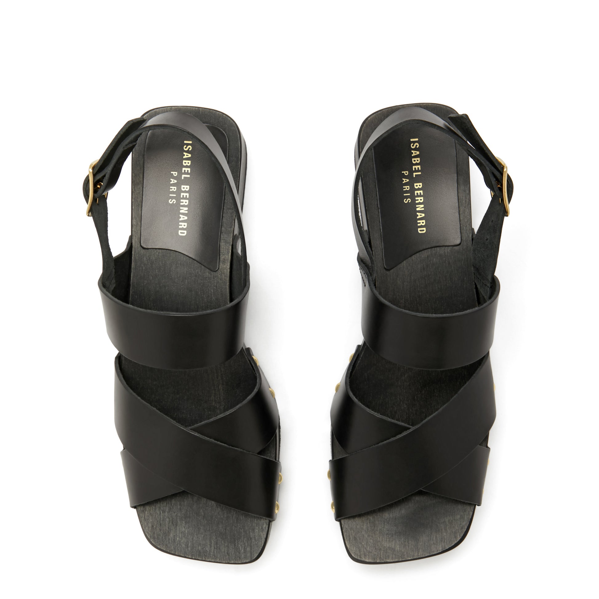 Vendôme Femy black calfskin leather clogs -  - Isabel Bernard