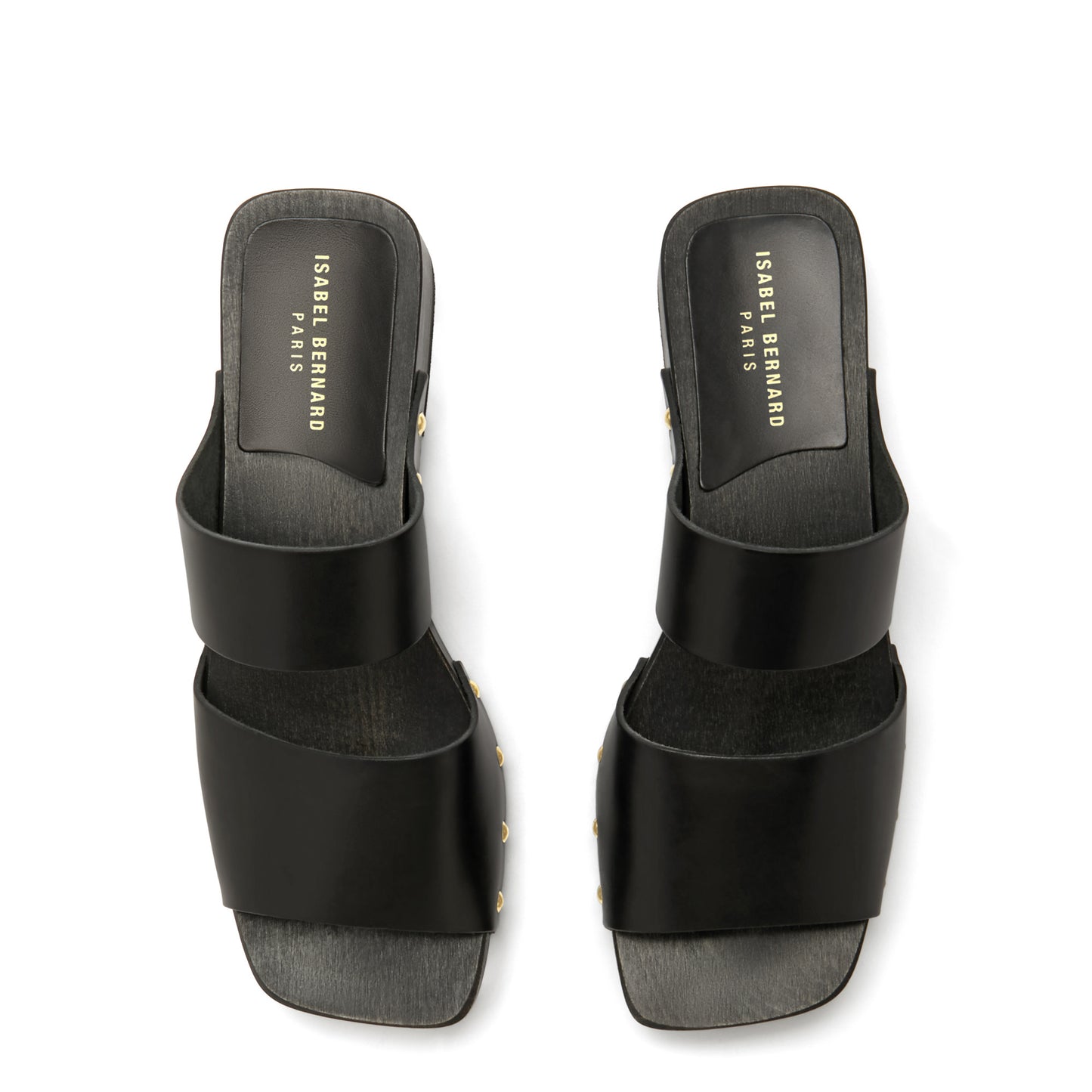 Vendôme Carmen black calfskin leather clogs -  - Isabel Bernard