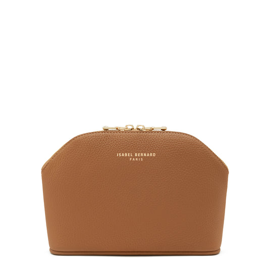 Honoré Brunelle camel calfskin leather toiletry bag -  - Isabel Bernard