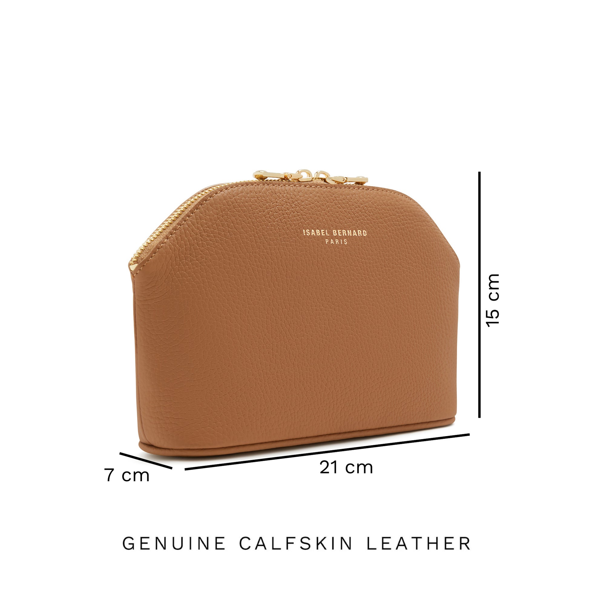 Honoré Brunelle camel calfskin leather toiletry bag -  - Isabel Bernard