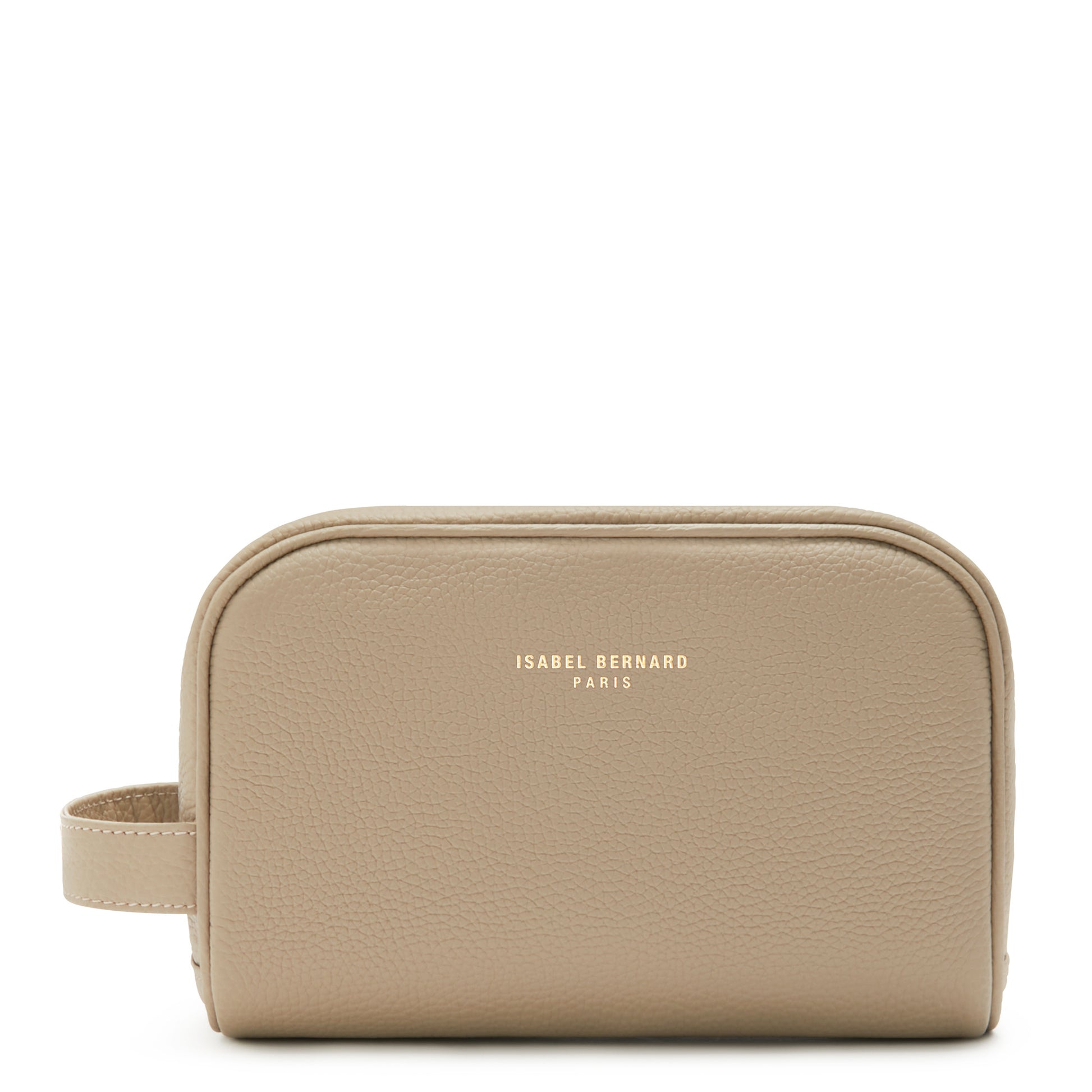 Honoré Blaize taupe calfskin leather toiletry bag -  - Isabel Bernard