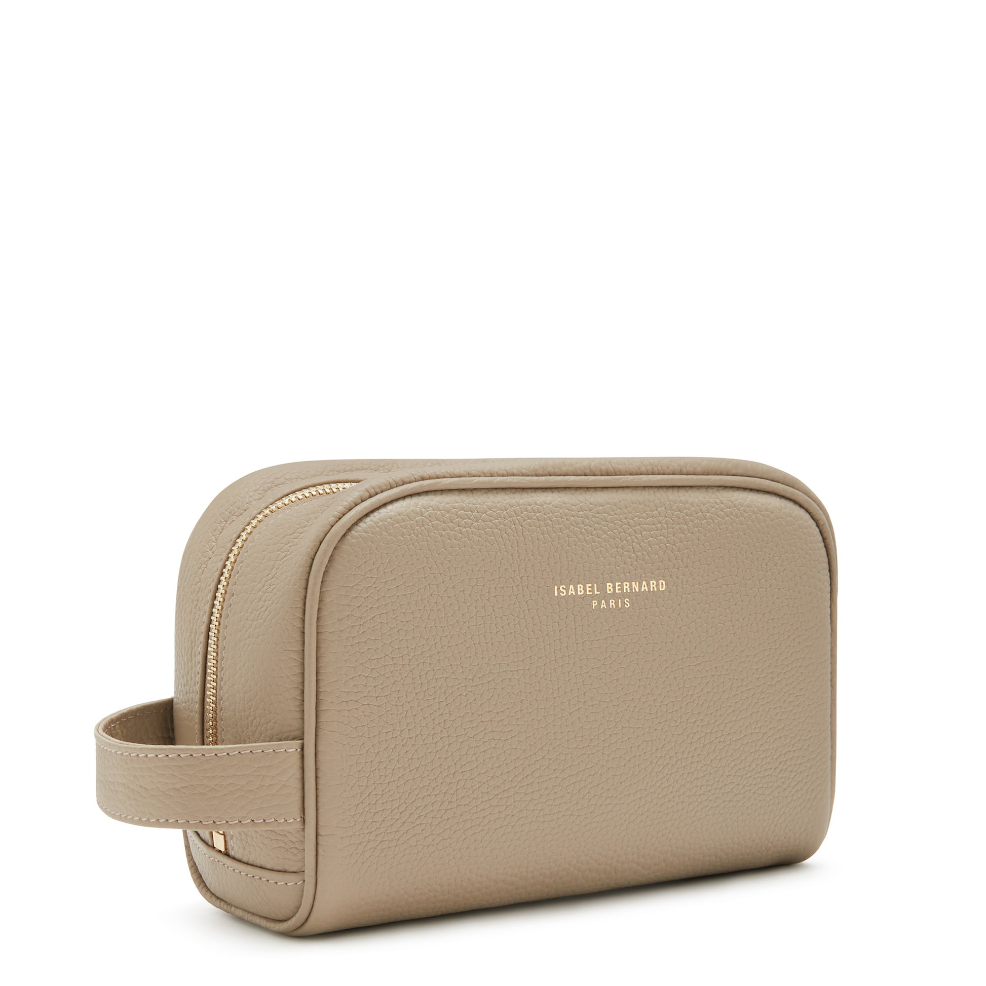 Honoré Blaize taupe calfskin leather toiletry bag -  - Isabel Bernard