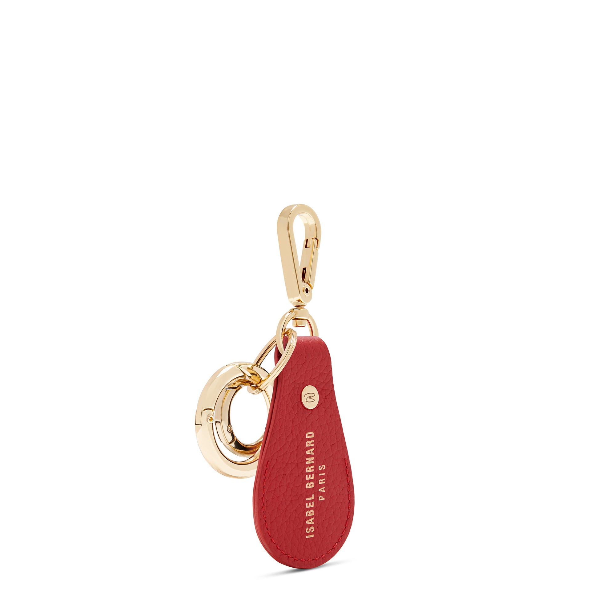 Honoré Filou red calfskin leather Airtag key ring -  - Isabel Bernard