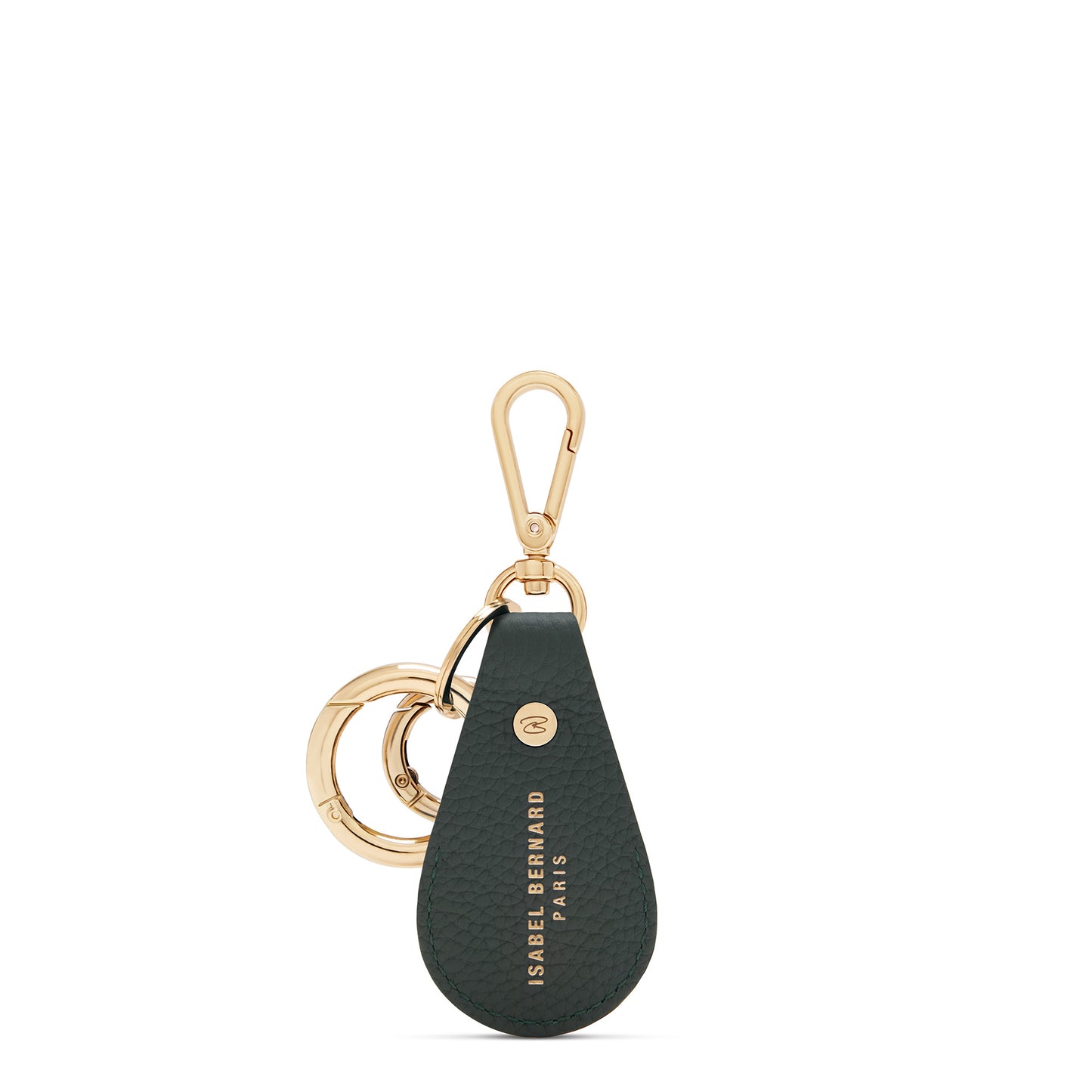 Honoré Filou green calfskin leather Airtag key ring -  - Isabel Bernard