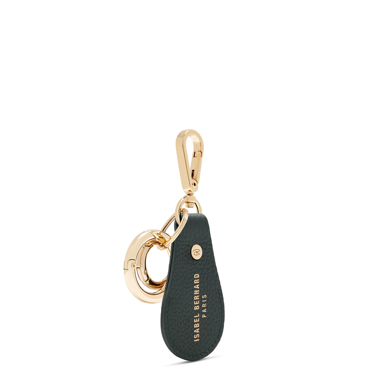 Honoré Filou green calfskin leather Airtag key ring -  - Isabel Bernard