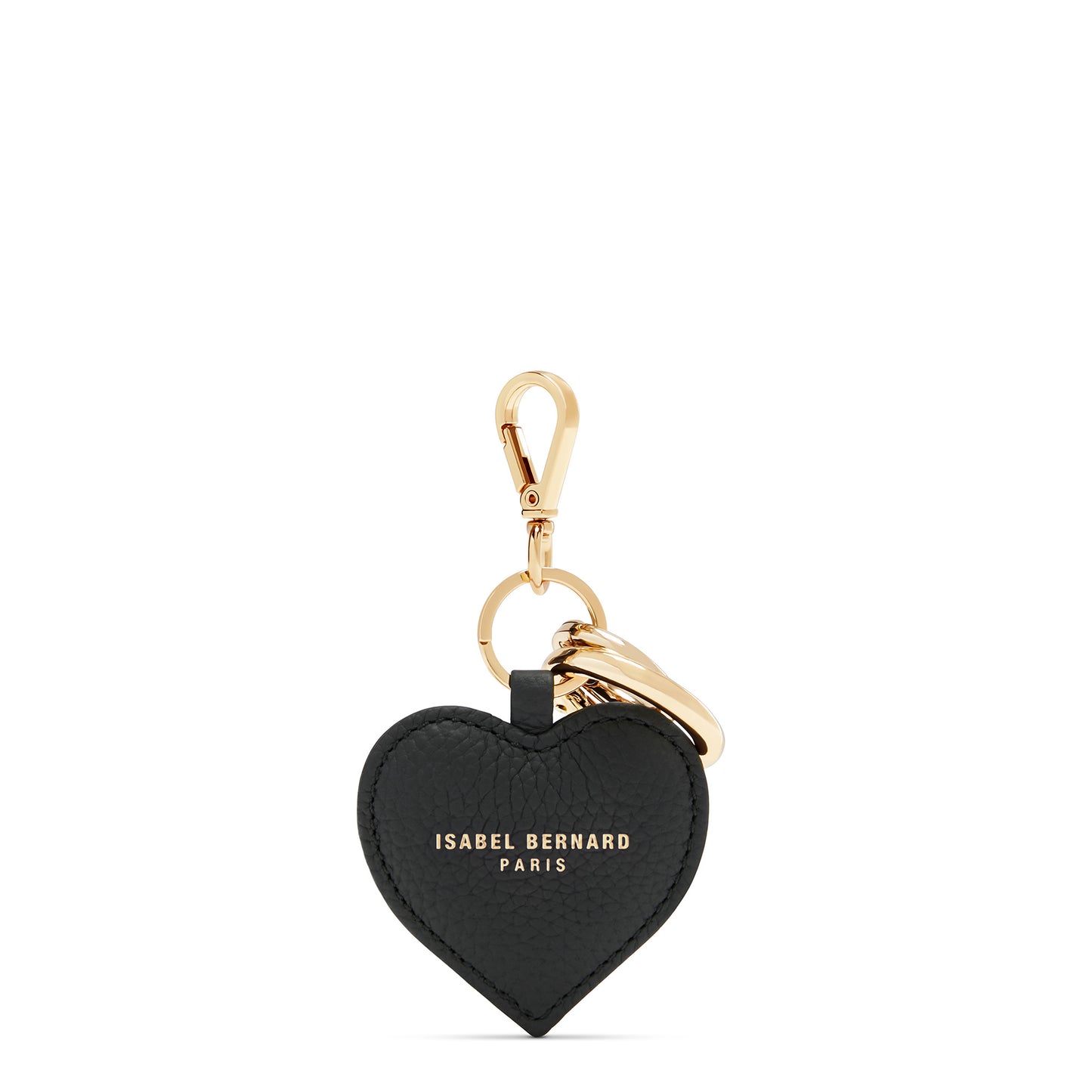 Honoré Faye black calfskin leather heart key ring -  - Isabel Bernard