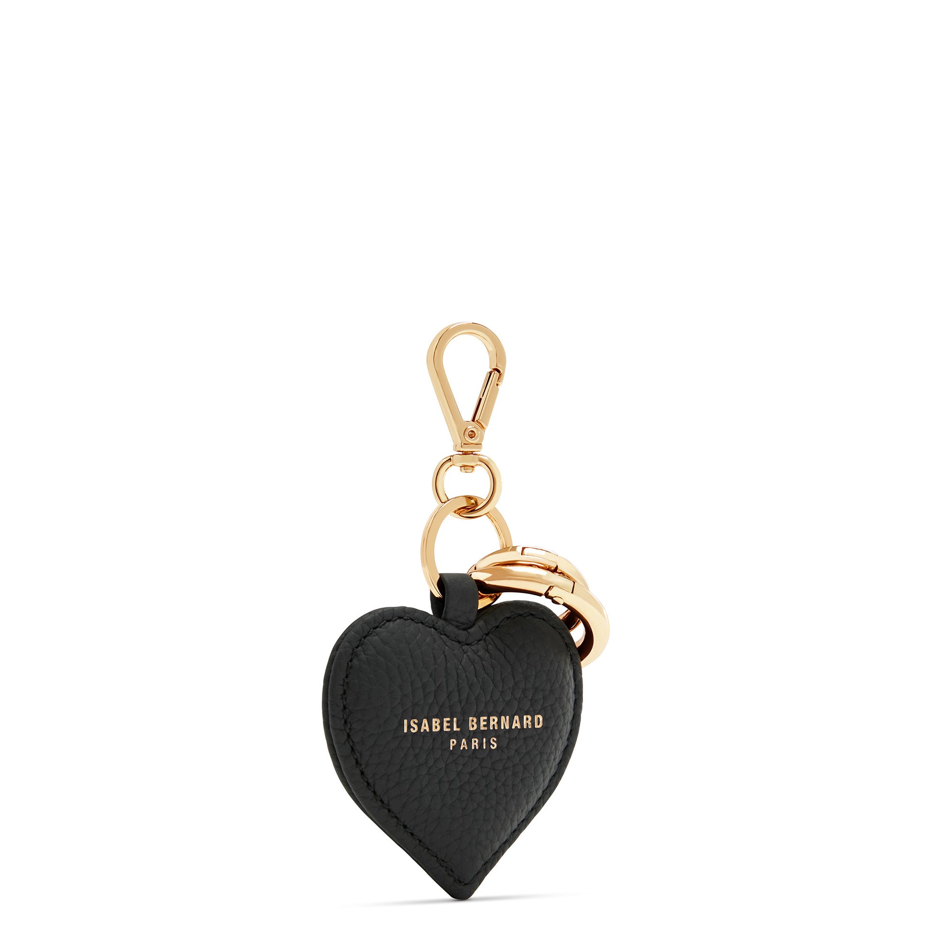 Honoré Faye black calfskin leather heart key ring -  - Isabel Bernard