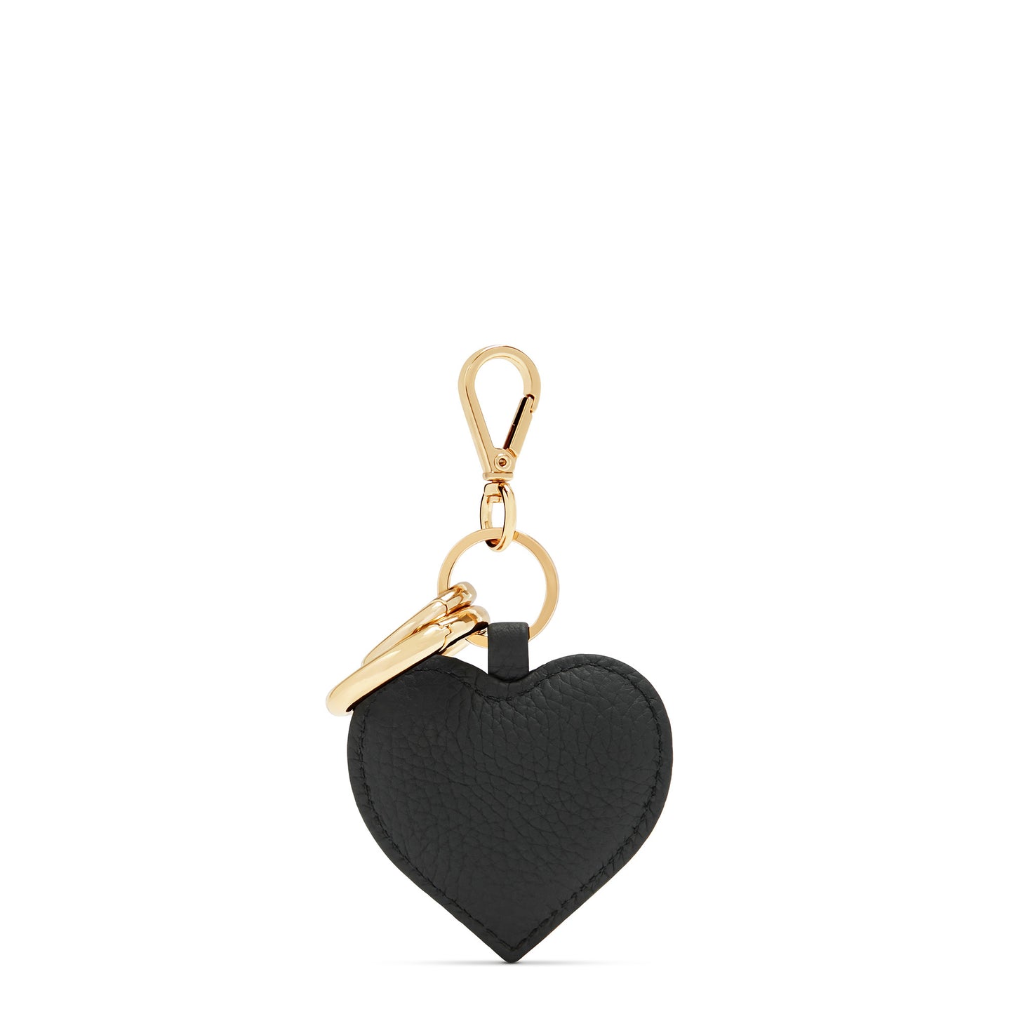 Honoré Faye black calfskin leather heart key ring -  - Isabel Bernard