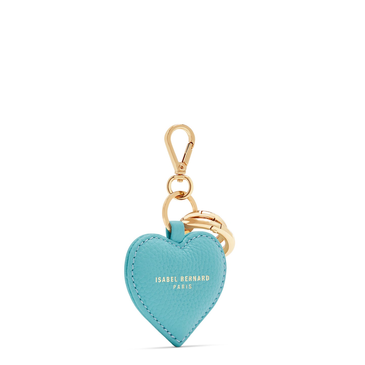 Honoré Faye blue calfskin leather heart key ring -  - Isabel Bernard