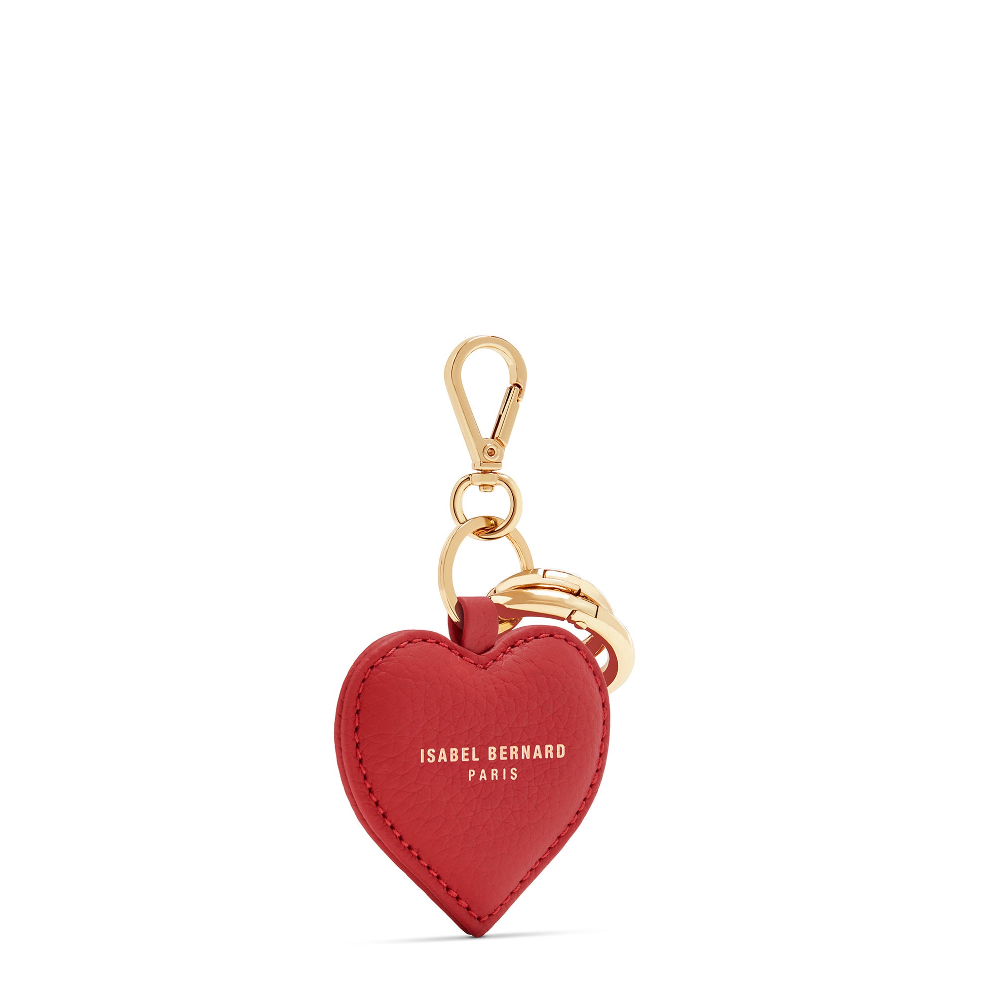 Honoré Faye red calfskin leather heart key ring -  - Isabel Bernard