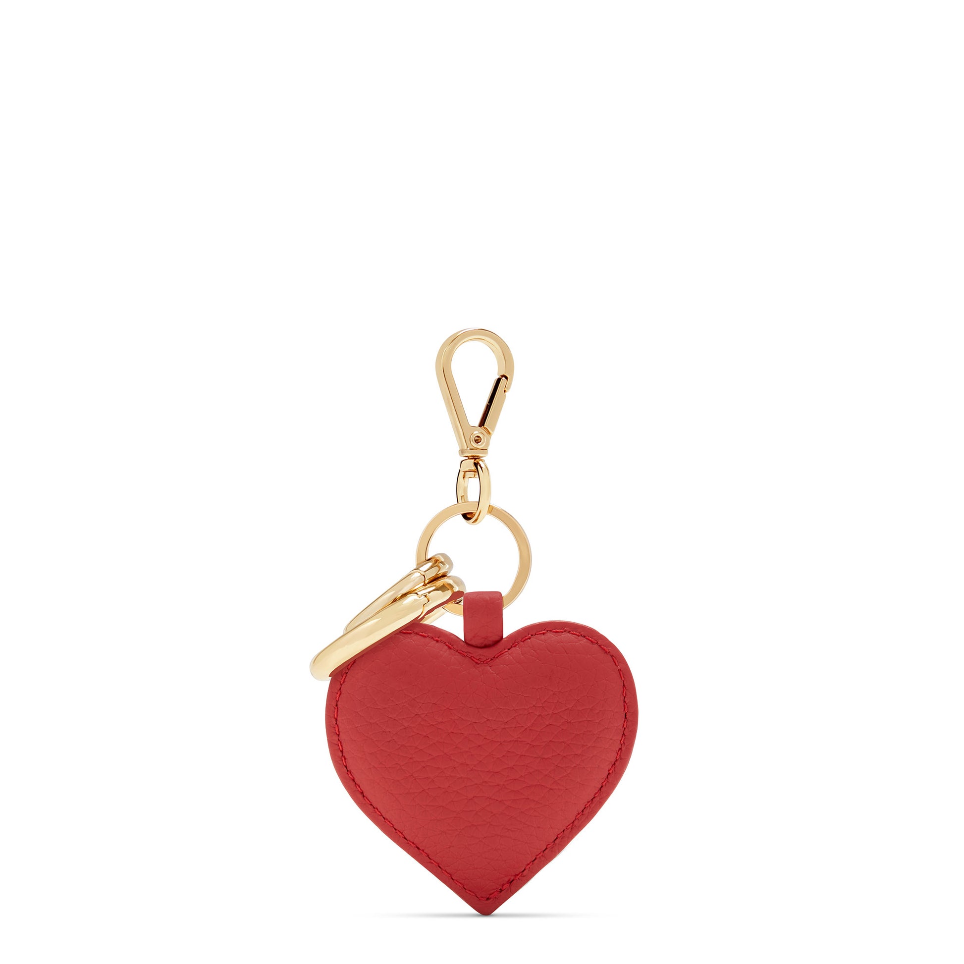 Honoré Faye red calfskin leather heart key ring -  - Isabel Bernard