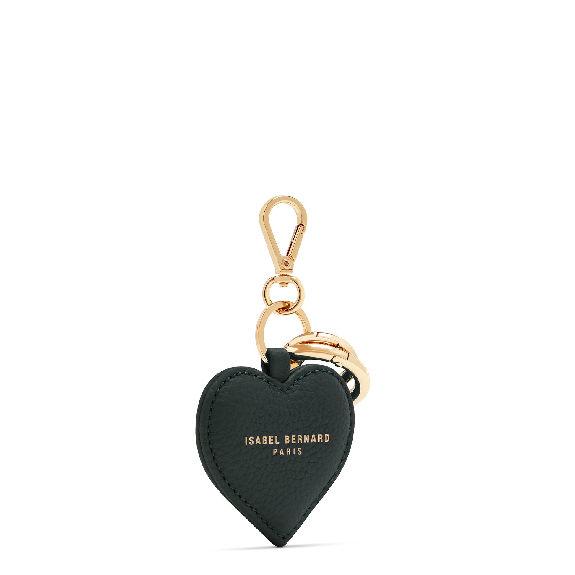 Honoré Faye green calfskin leather heart key ring -  - Isabel Bernard