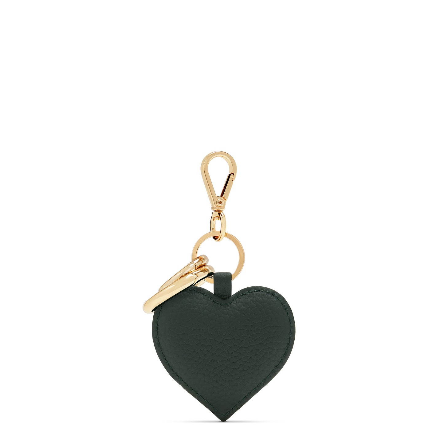 Honoré Faye green calfskin leather heart key ring -  - Isabel Bernard