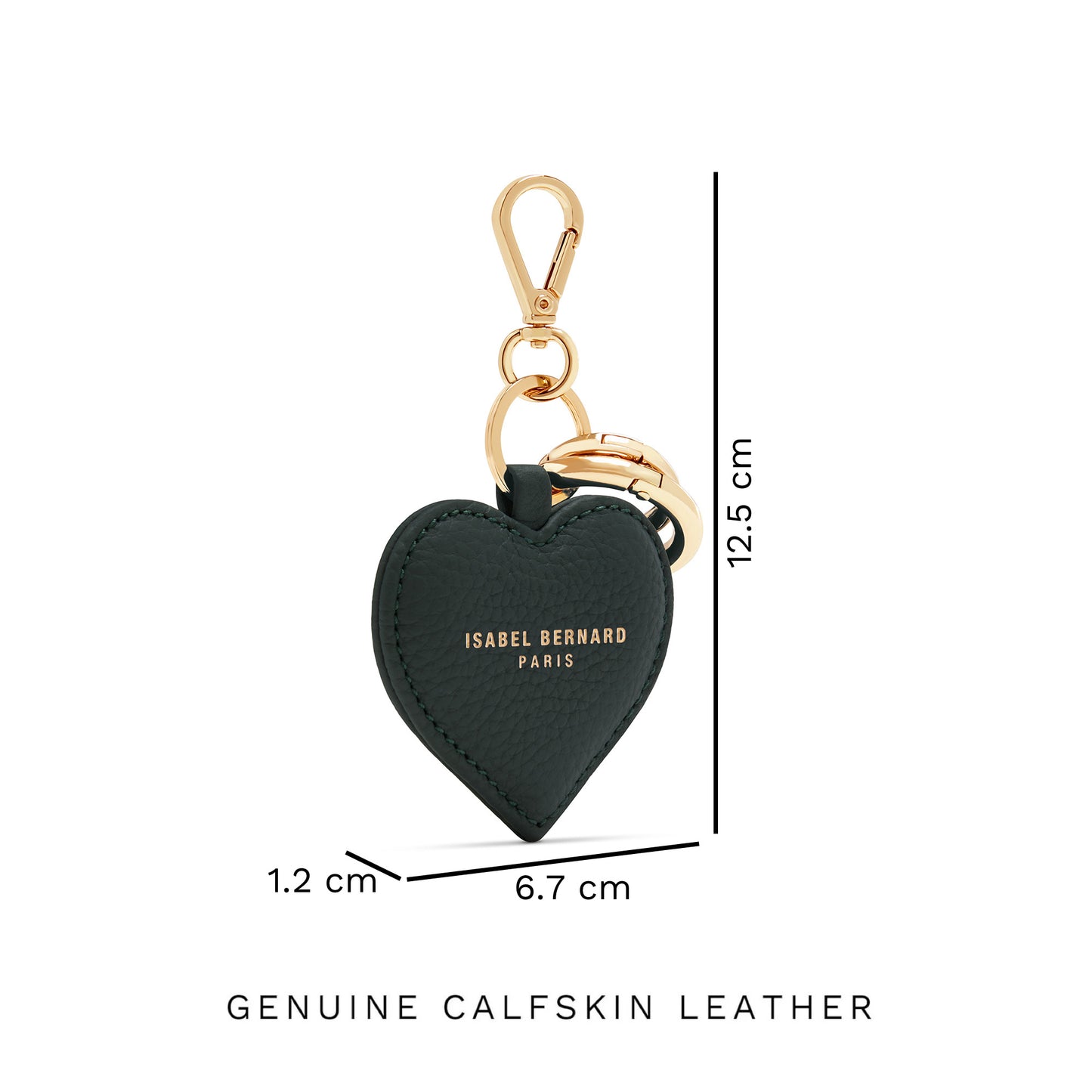 Honoré Faye green calfskin leather heart key ring -  - Isabel Bernard