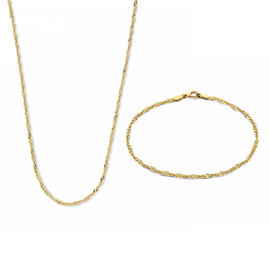 Cadeau d'Isabel 14 karat gold necklace and bracelet gift set -  - Isabel Bernard