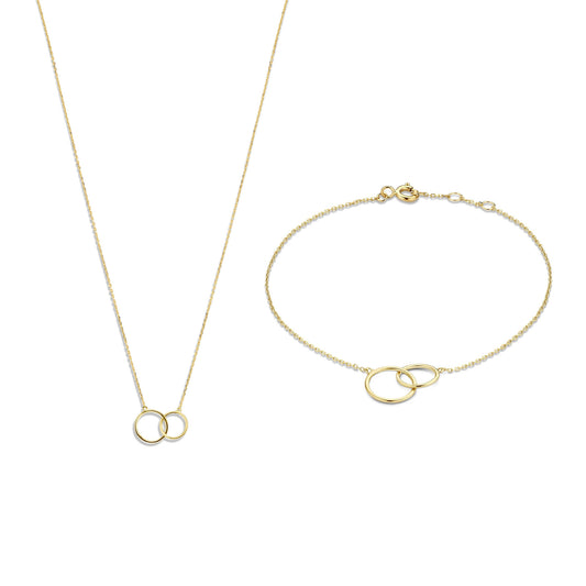 Cadeau d'Isabel 14 karat gold necklace and bracelet gift set with two rings -  - Isabel Bernard