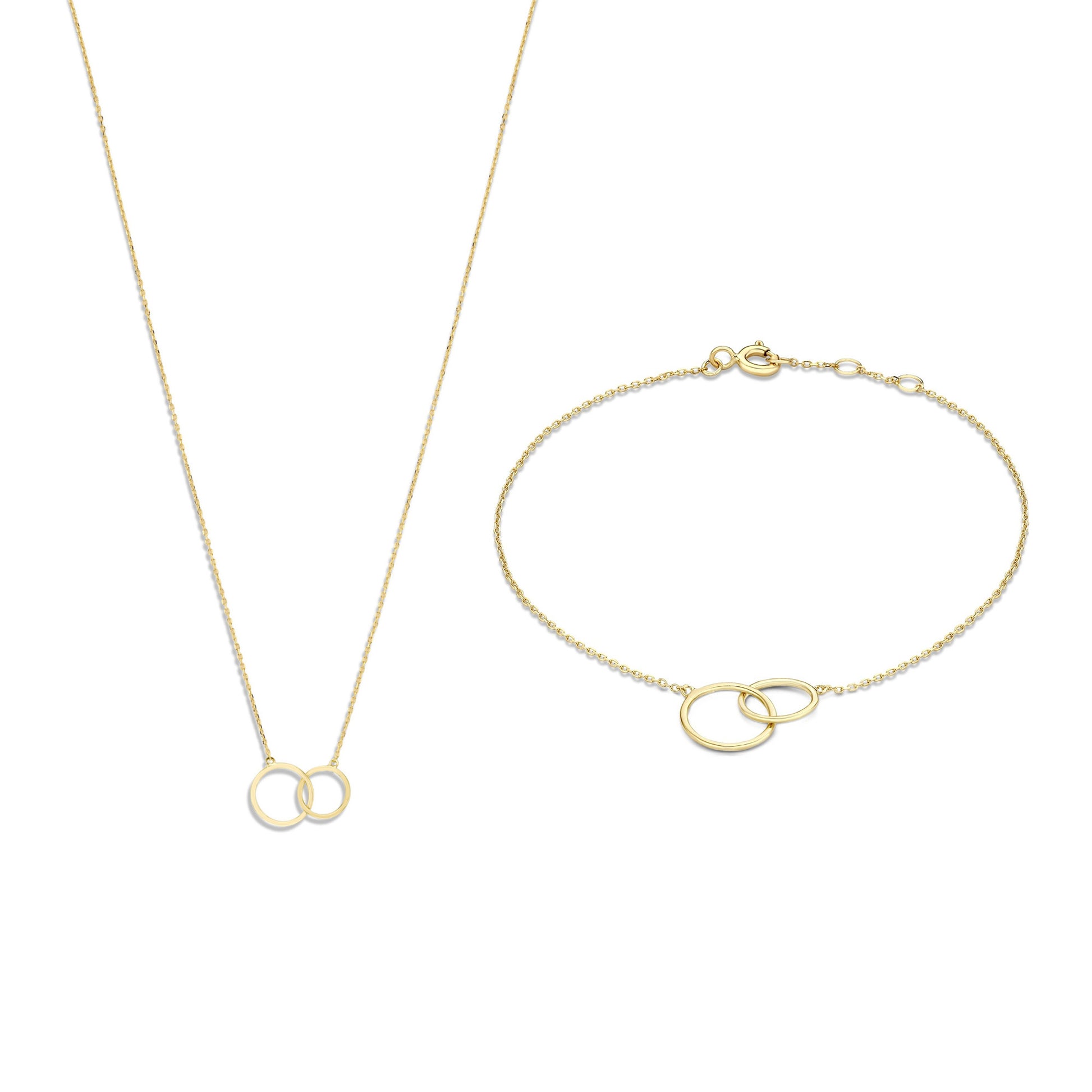 Cadeau d'Isabel 14 karat gold necklace and bracelet gift set with two rings - - Isabel Bernard