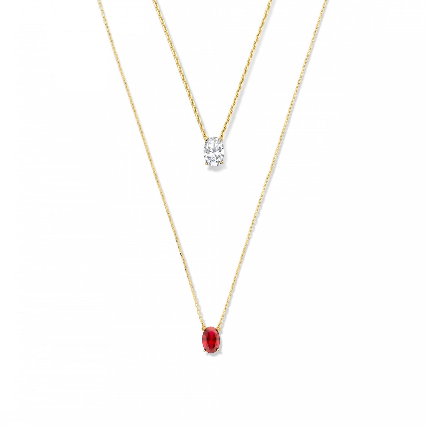 Cadeau d'Isabel 14 karat gold necklaces gift set with zirconia stones -  - Isabel Bernard