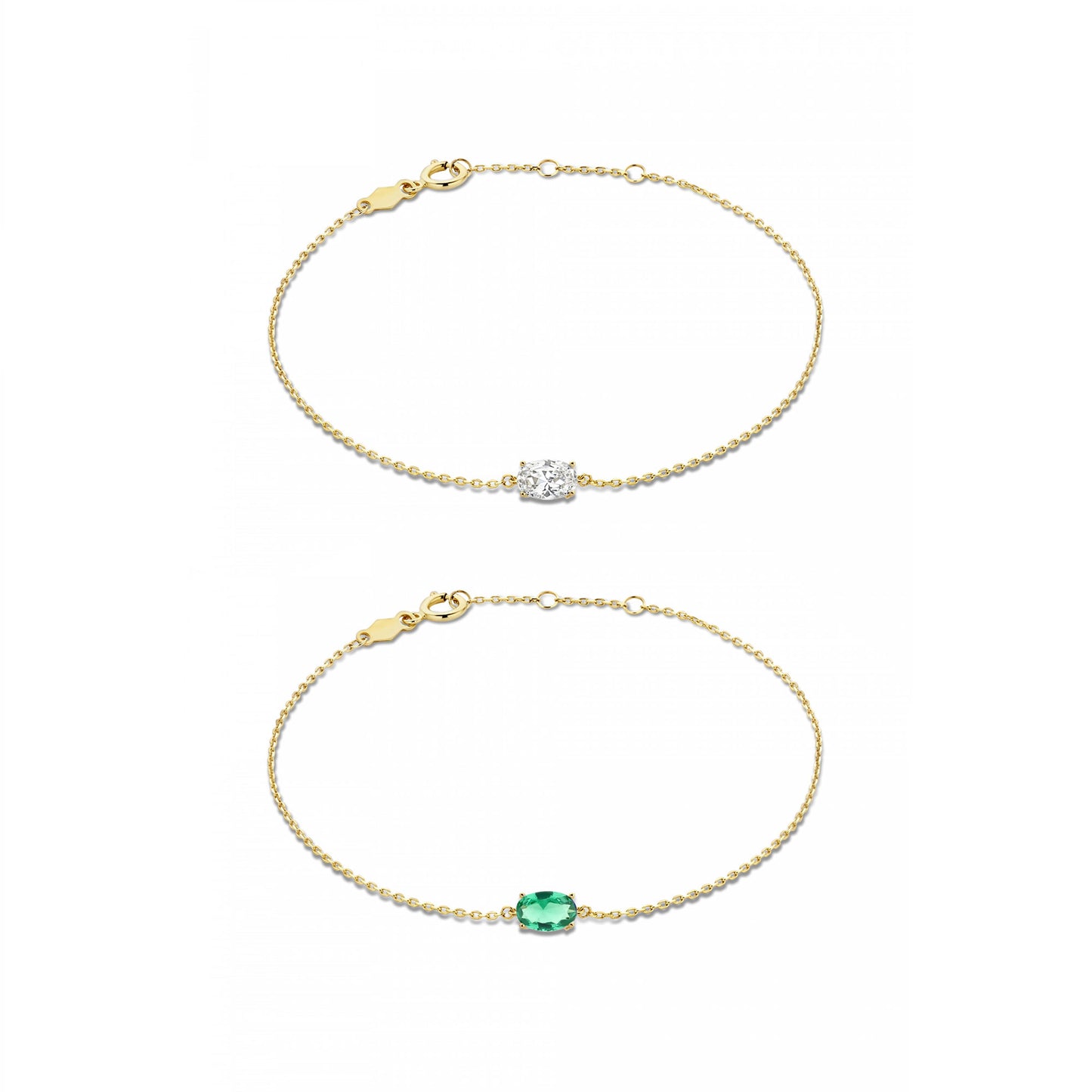 Cadeau d'Isabel 14 karat gold bracelets gift set with zirconia stones -  - Isabel Bernard