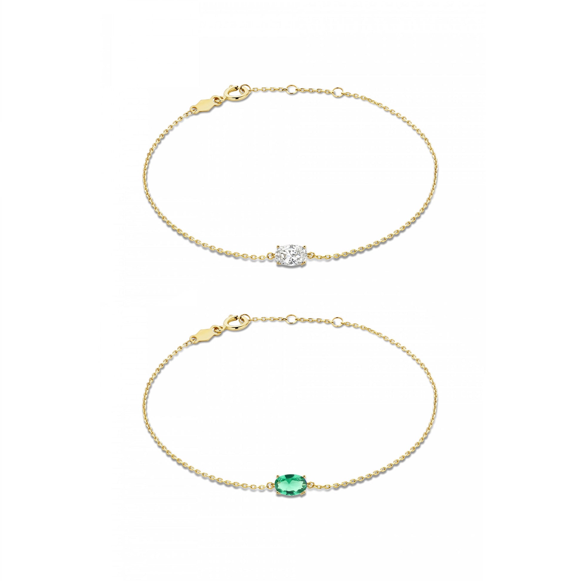 Cadeau d'Isabel 14 karat gold bracelets gift set with zirconia stones -  - Isabel Bernard