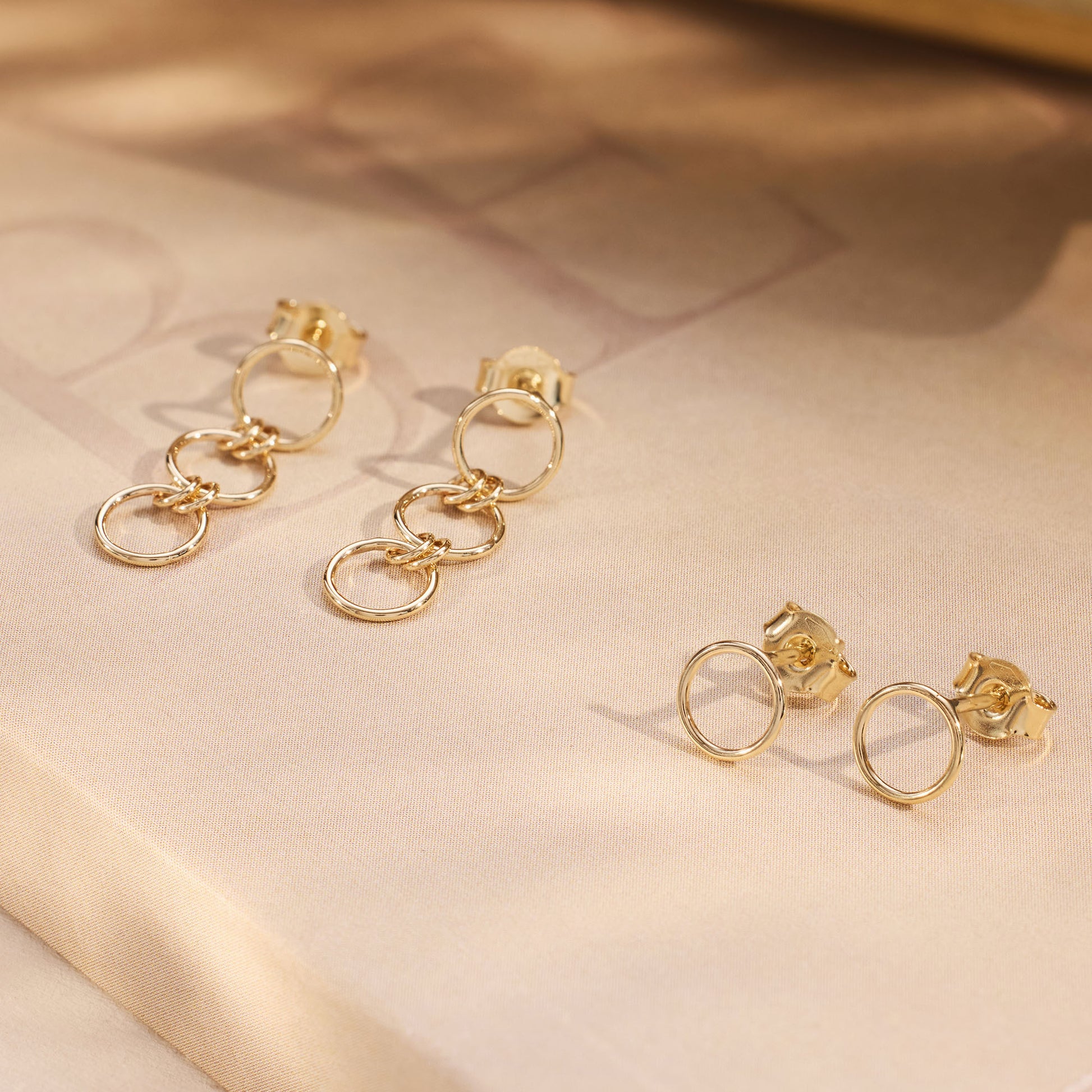 Belleville Anna 14 karat gold earrings with rings -  - Isabel Bernard