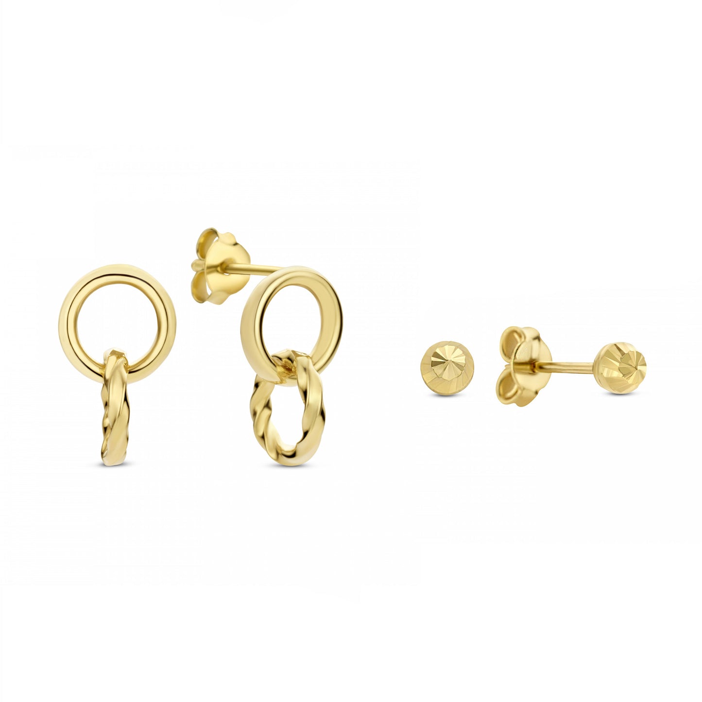 Cadeau d'Isabel 14 karat gold earring set - - Isabel Bernard