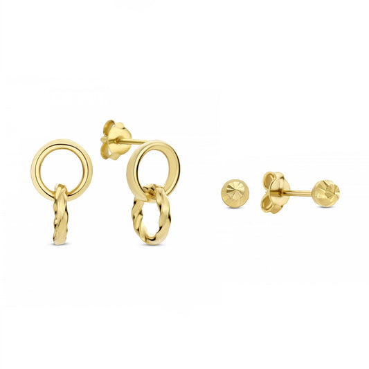 Cadeau d'Isabel 14 karat gold earring set - - Isabel Bernard