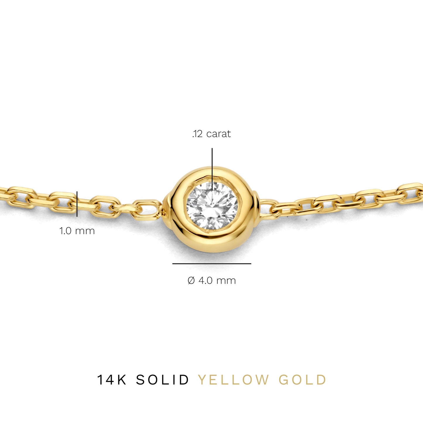 De la Paix Alfie 14 karat gold bracelet with diamond 0.12 carat -  - Isabel Bernard