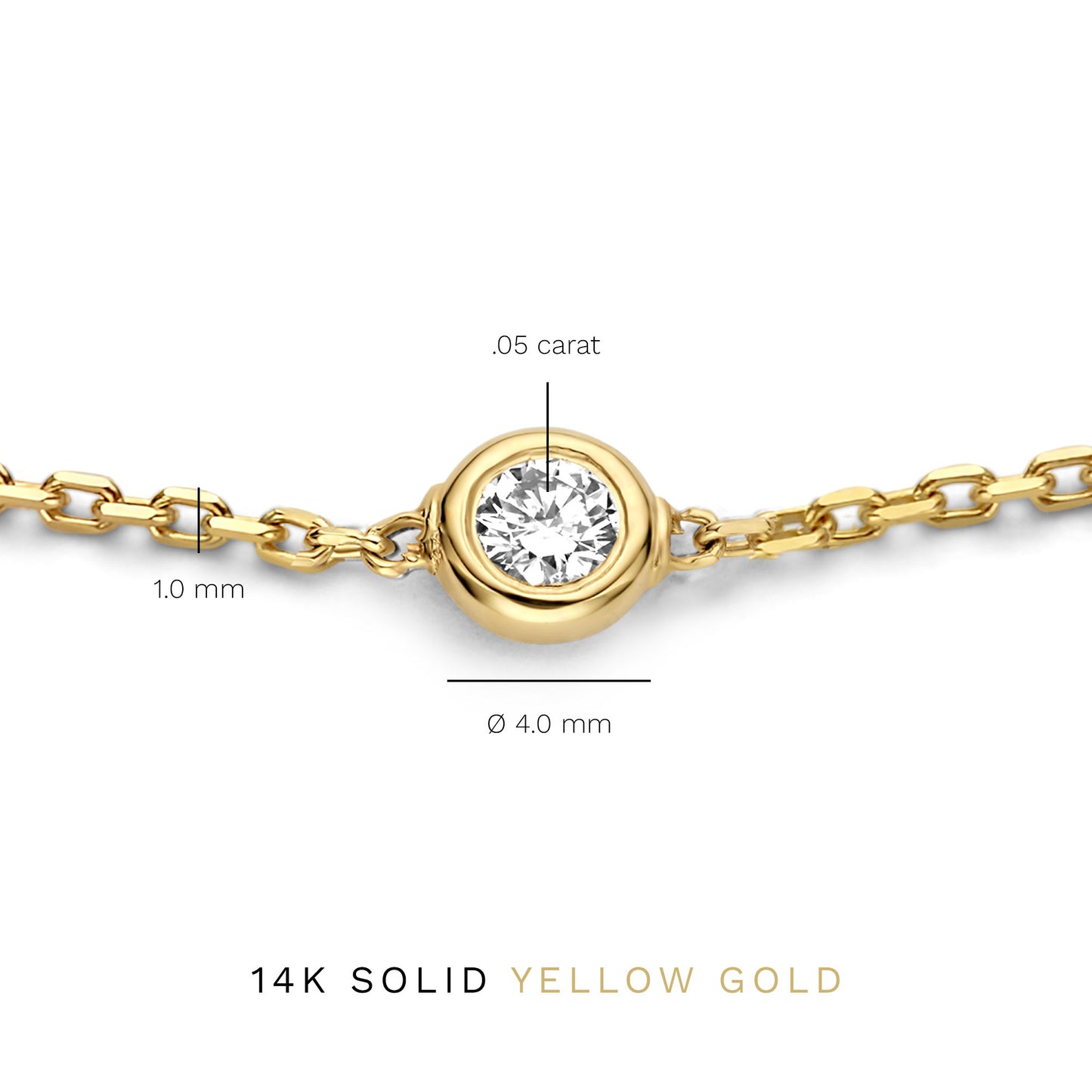 De la Paix Alfie 14 karat gold bracelet with diamond 0.05 carat -  - Isabel Bernard