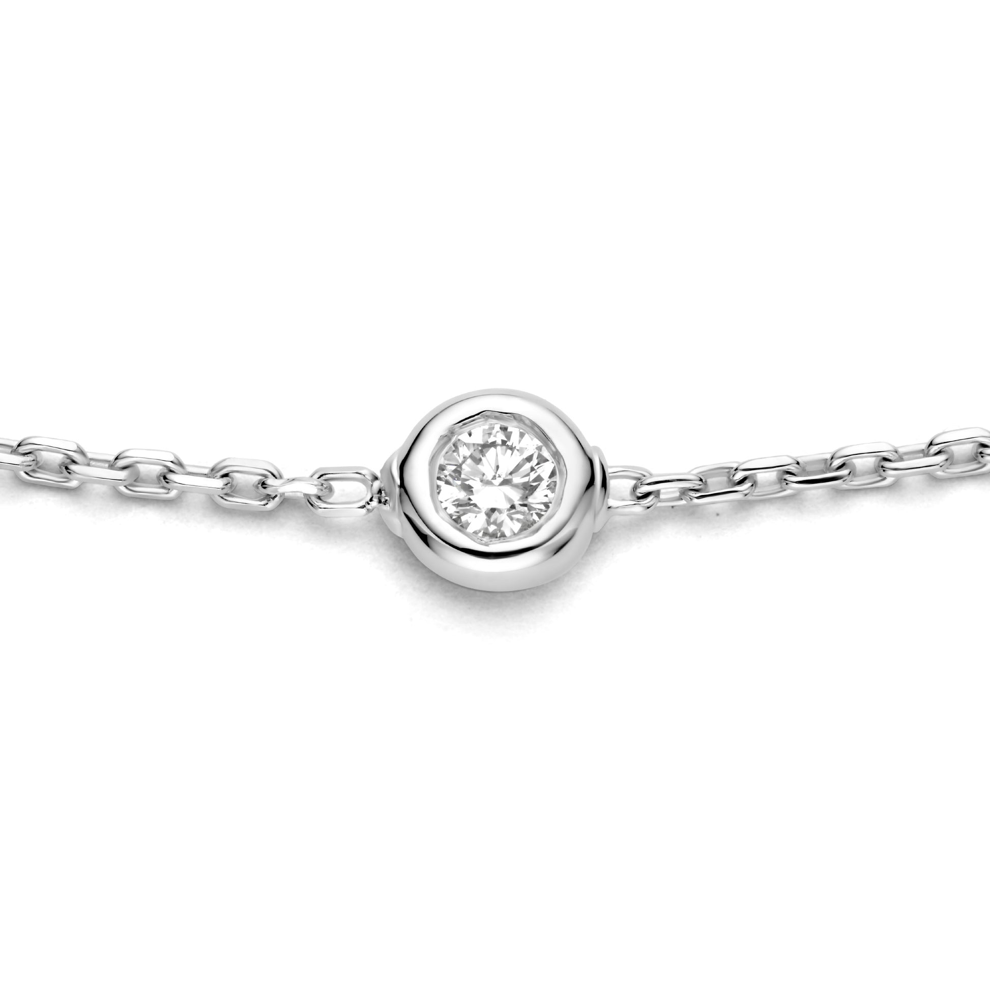 De la Paix Alfie 14 karat white gold bracelet with diamond 0.12 carat -  - Isabel Bernard