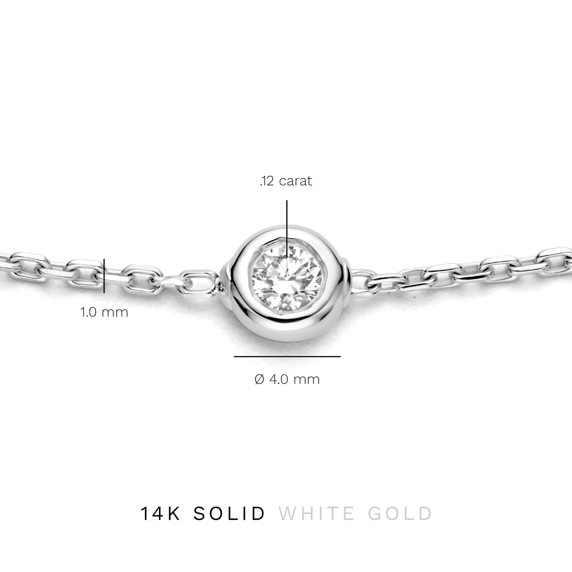 De la Paix Alfie 14 karat white gold bracelet with diamond 0.12 carat -  - Isabel Bernard