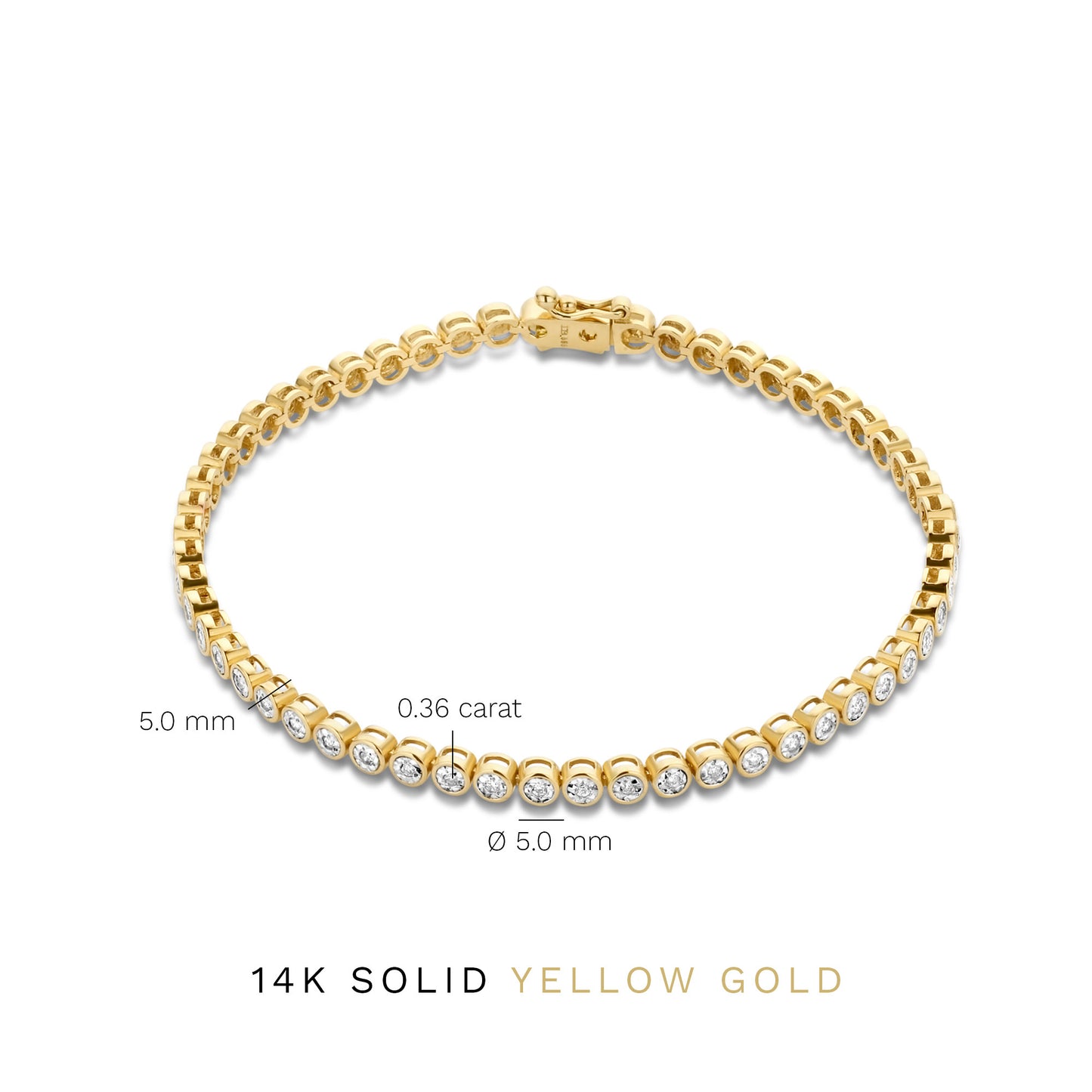 De la Paix Alfie 14 karat gold tennis bracelet with diamond 0.36 carat -  - Isabel Bernard