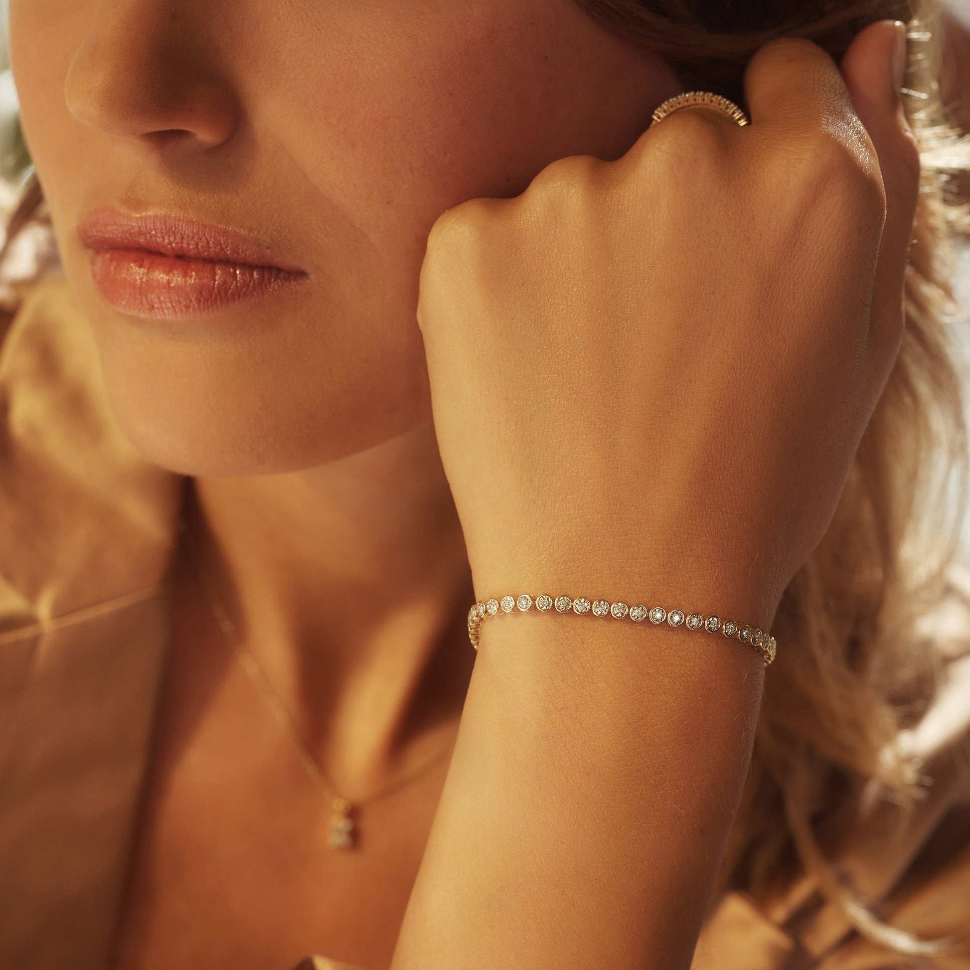 De la Paix Alfie 14 karat gold tennis bracelet with diamond 0.36 carat -  - Isabel Bernard