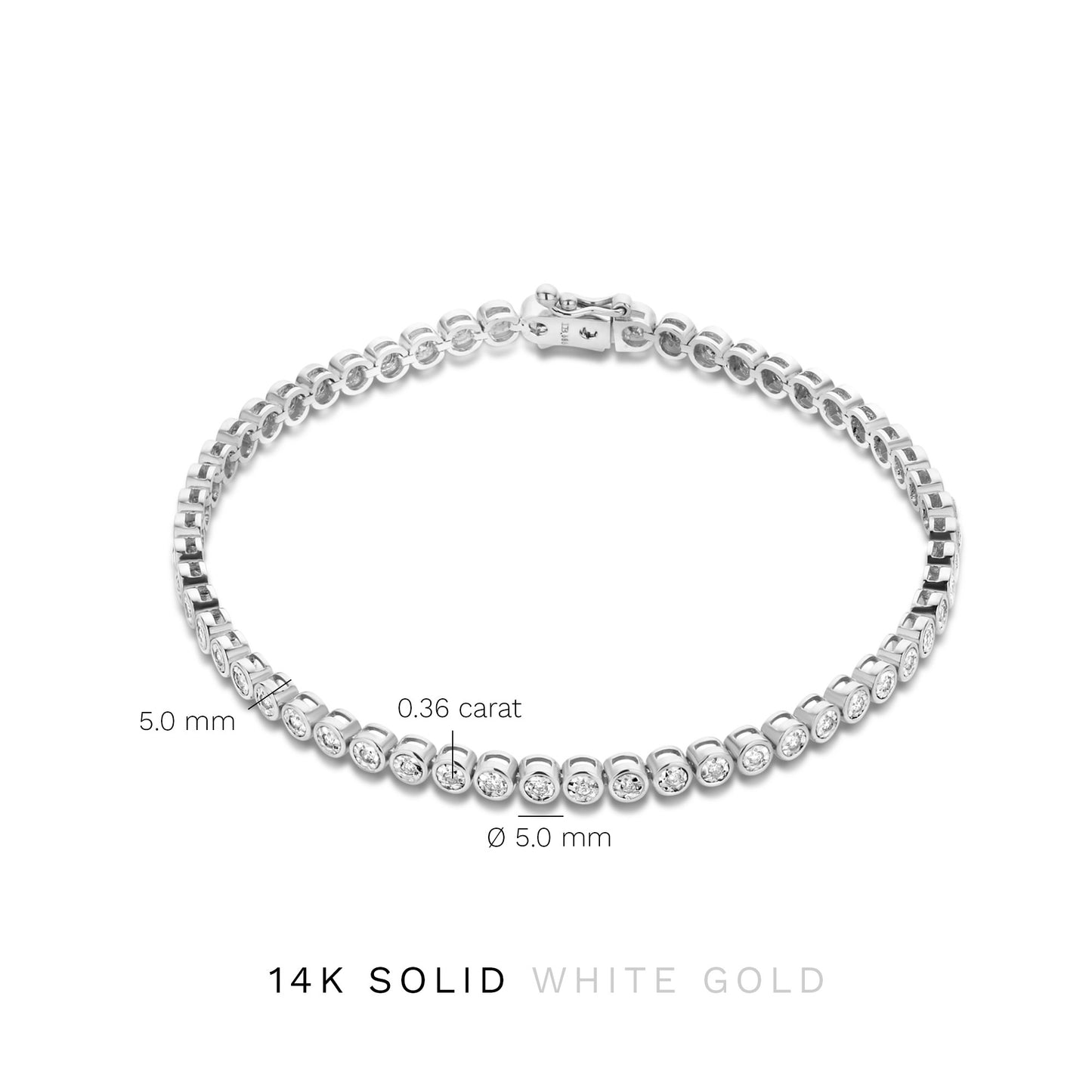 De la Paix Alfie 14 karat white gold tennis bracelet with diamond 0.36 carat -  - Isabel Bernard