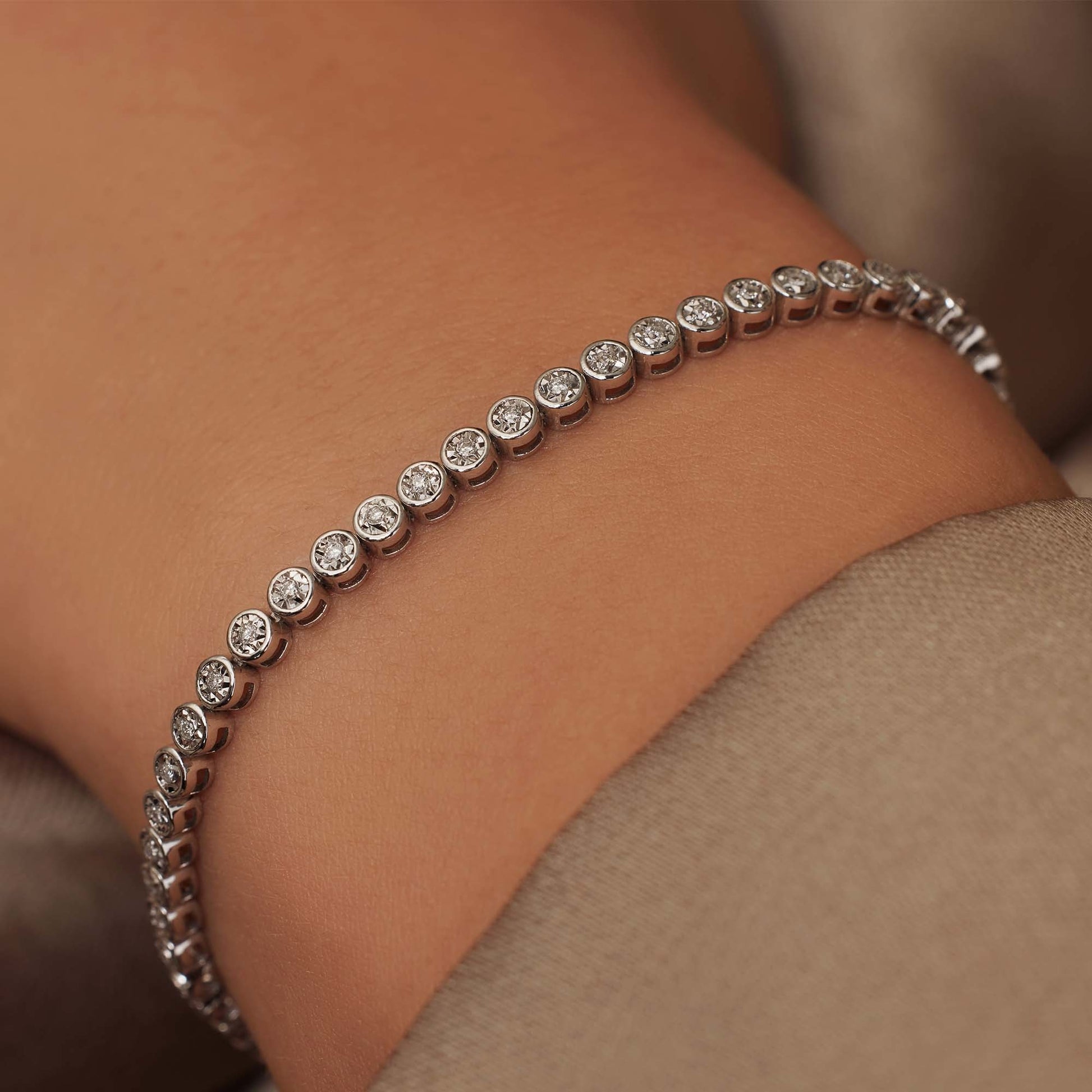 De la Paix Alfie 14 karat white gold tennis bracelet with diamond 0.36 carat -  - Isabel Bernard