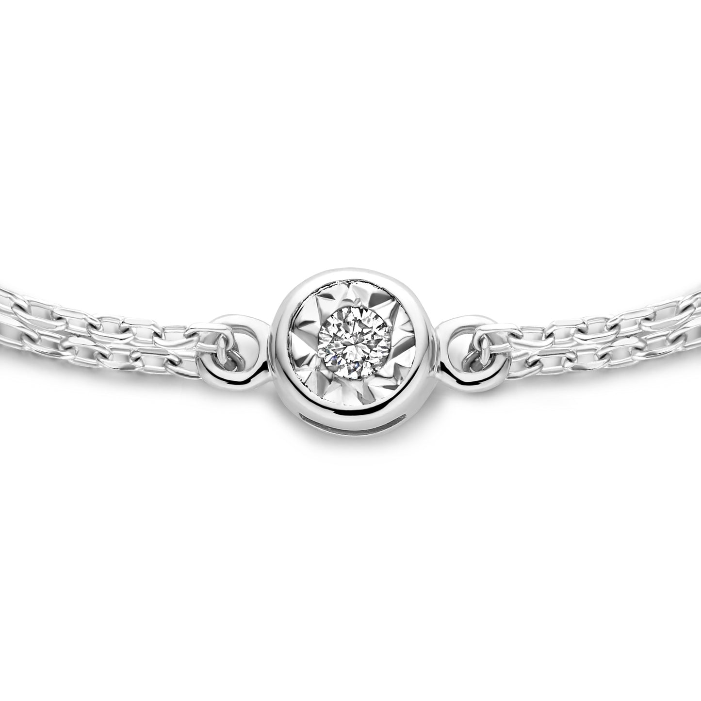 De la Paix Inaya 14 karat white gold bracelet with diamond 0.02 carat -  - Isabel Bernard