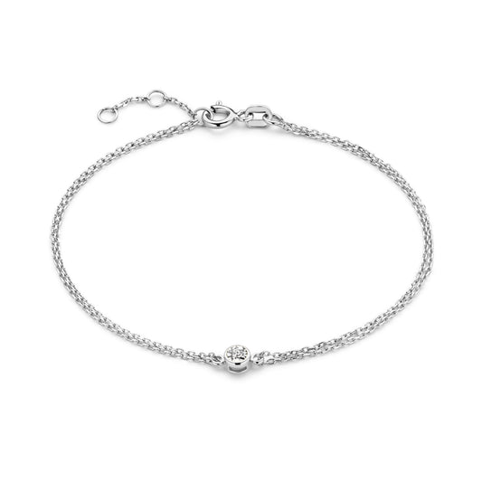 De la Paix Inaya 14 karat white gold bracelet with diamond 0.02 carat -  - Isabel Bernard