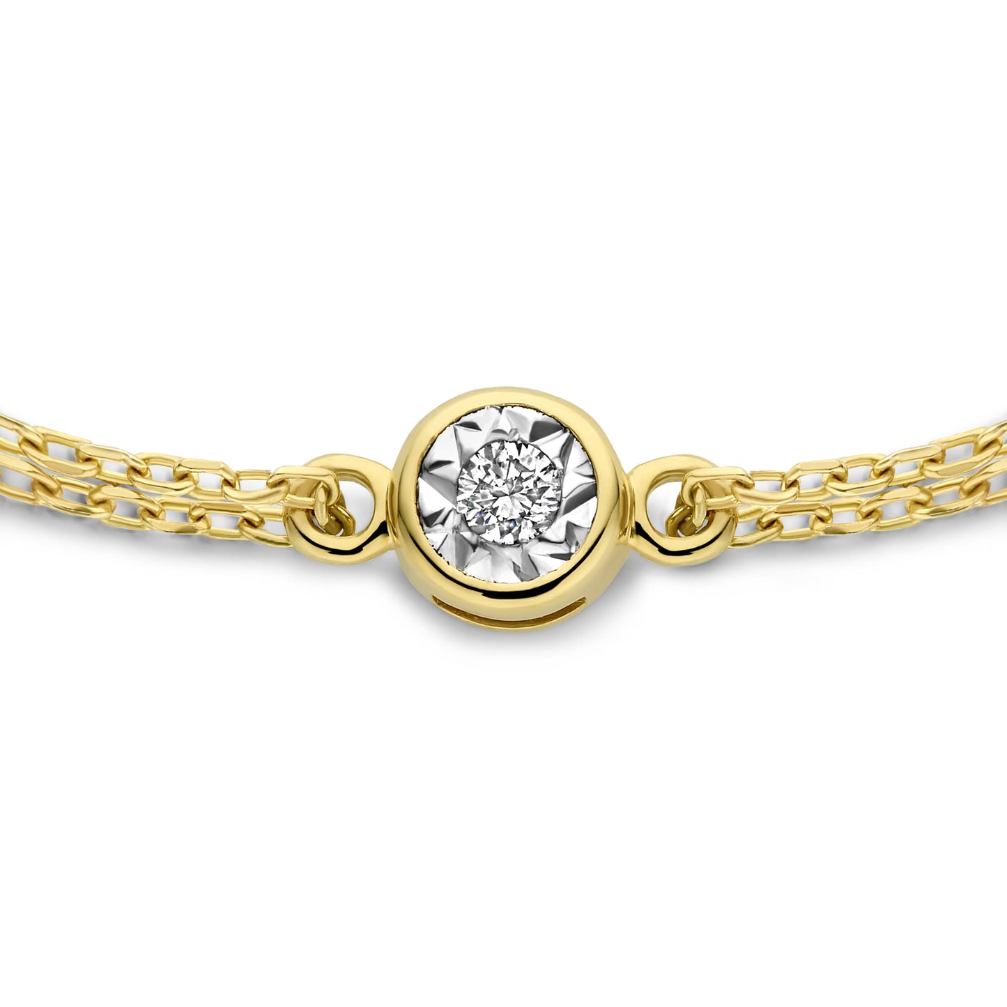 De la Paix Inaya 14 karat gold bracelet with diamond 0.02 carat -  - Isabel Bernard