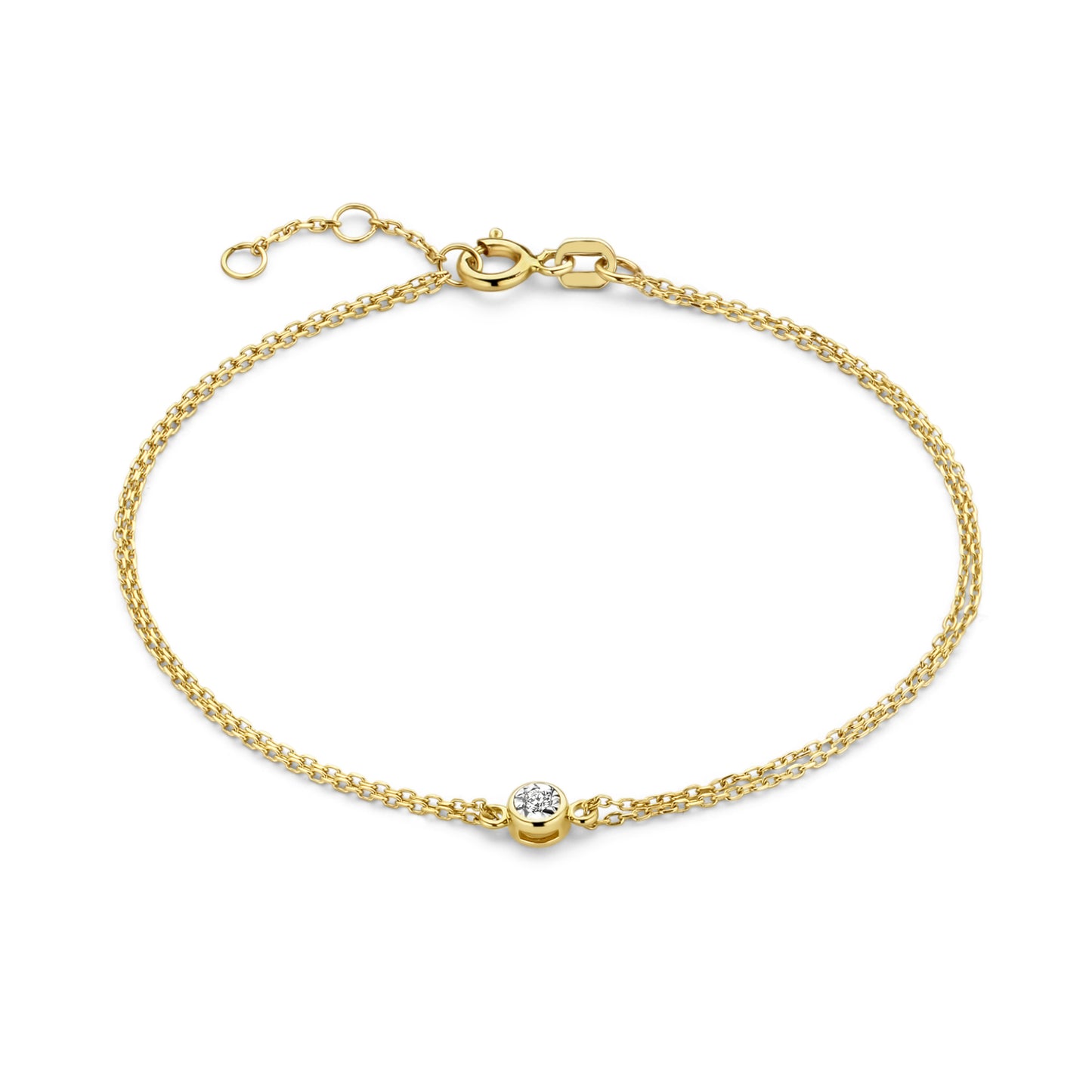 De la Paix Inaya 14 karat gold bracelet with diamond 0.02 carat -  - Isabel Bernard