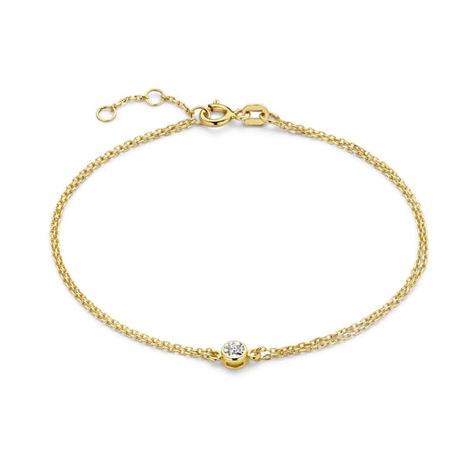 De la Paix Inaya 14 karat gold bracelet with diamond 0.02 carat -  - Isabel Bernard