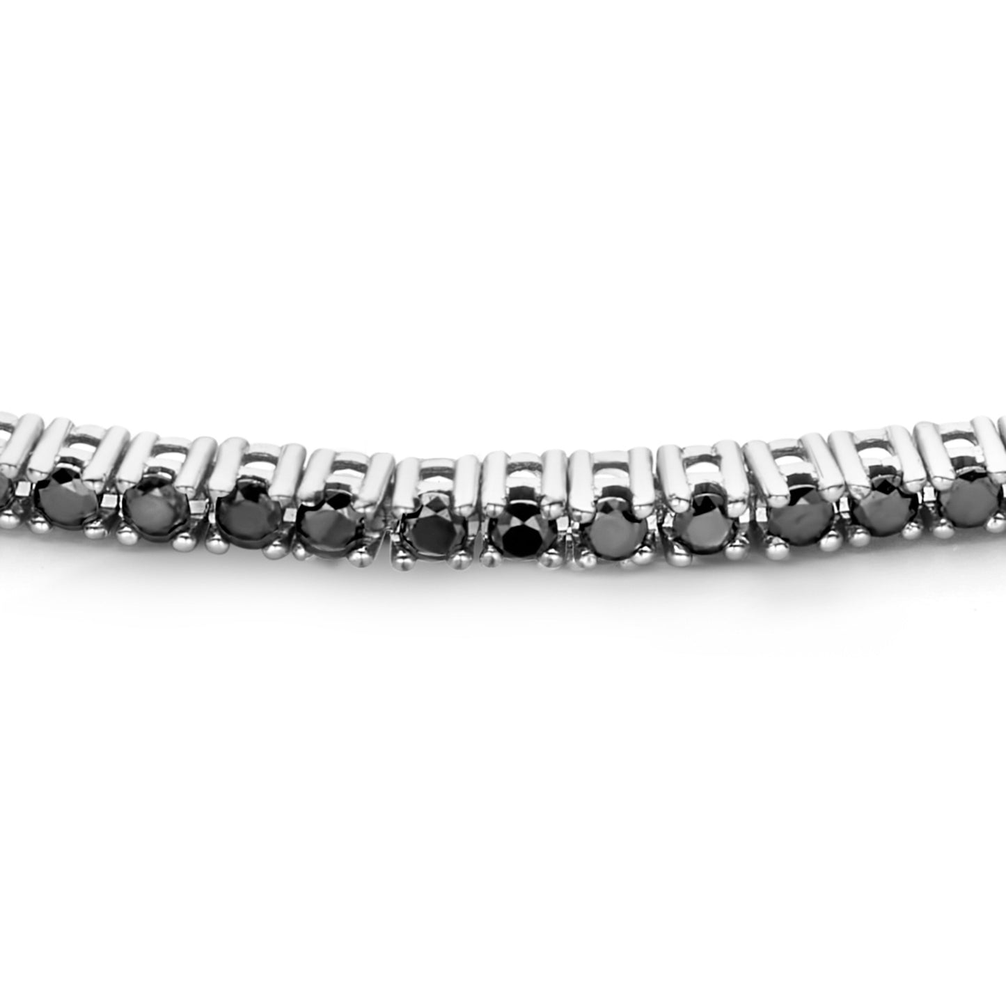 De la Paix Cecile 14 karat white gold tennis bracelet with black diamond 1.47 carat -  - Isabel Bernard