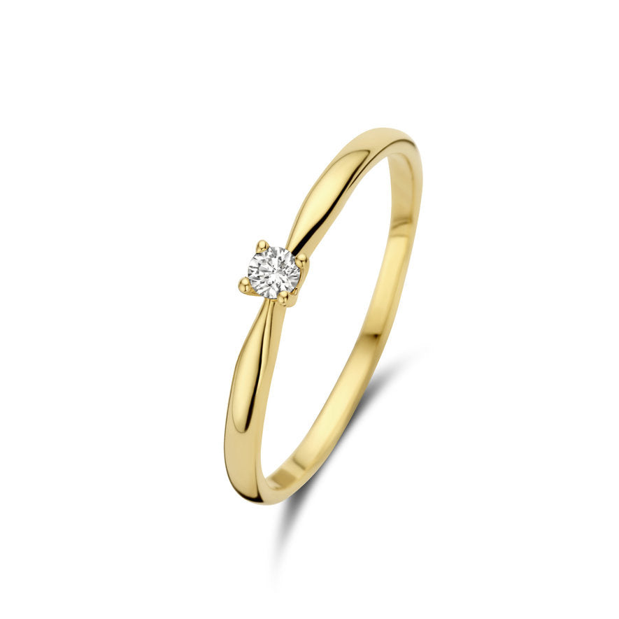 De la Paix Céline 14 karat gold ring with diamond 0.05 carat -  - Isabel Bernard