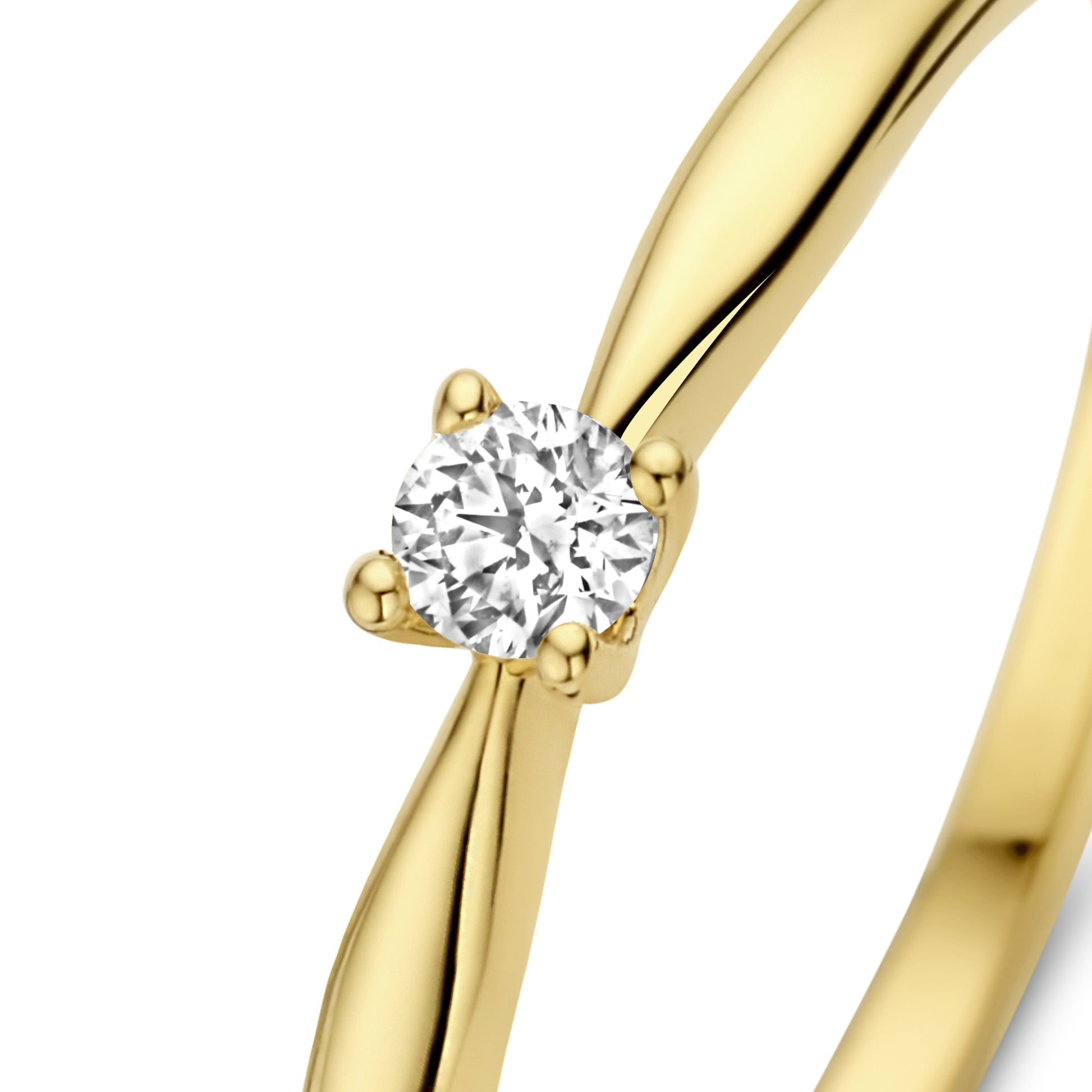 De la Paix Céline 14 karat gold ring with diamond 0.05 carat -  - Isabel Bernard