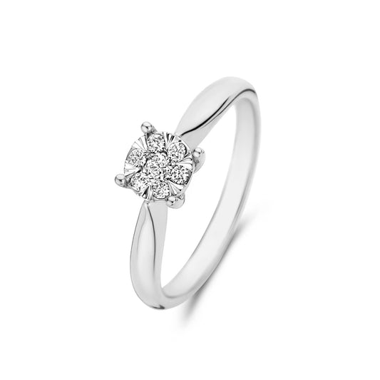 De la Paix Hanaé 14 karat white gold ring with diamond 0.14 carat - - Isabel Bernard