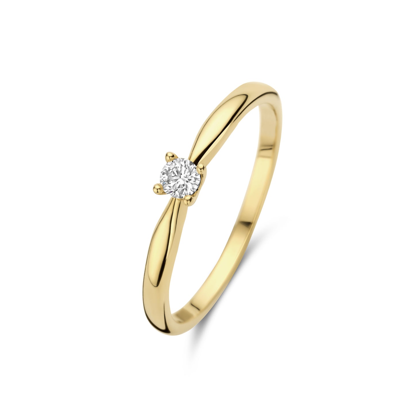 De la Paix Christine 14 karat gold ring with diamond 0.10 carat -  - Isabel Bernard