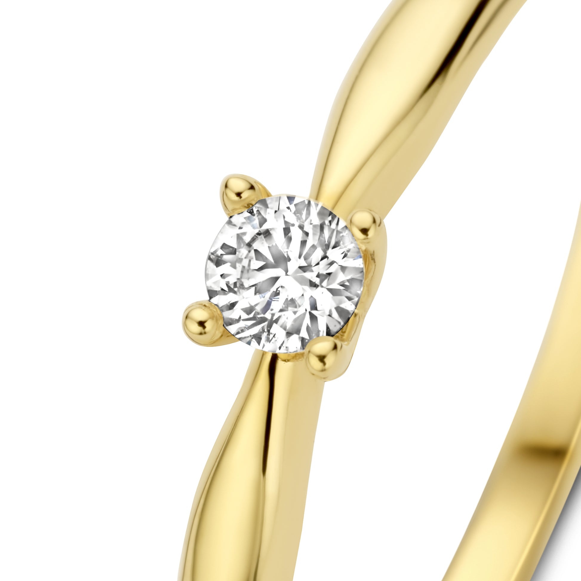 De la Paix Christine 14 karat gold ring with diamond 0.10 carat -  - Isabel Bernard