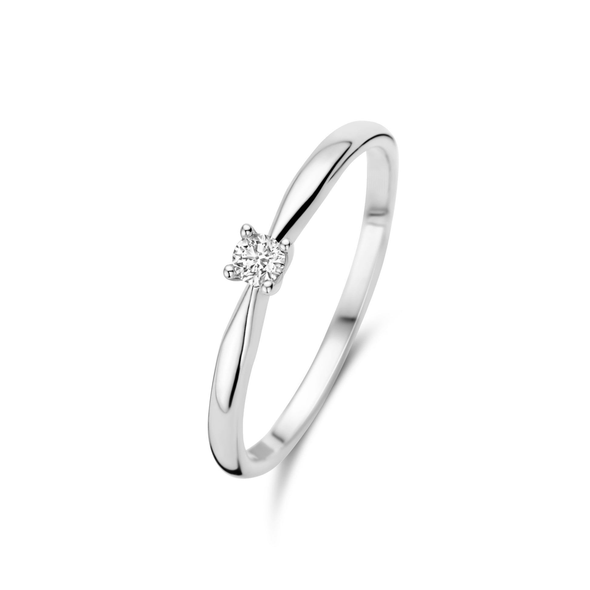 De la Paix Celesse 14 karat white gold ring with diamond 0.07 carat -  - Isabel Bernard